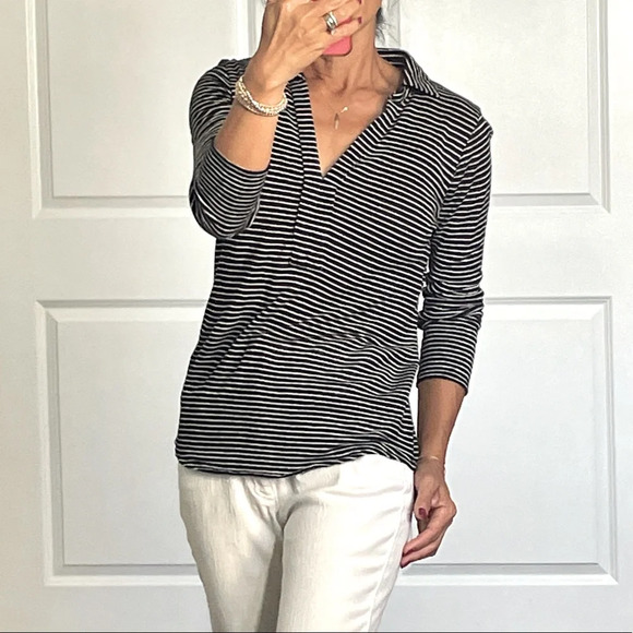 Massimo Dutti 100% Linen Polo Style Long Sleeves - Picture 1 of 9